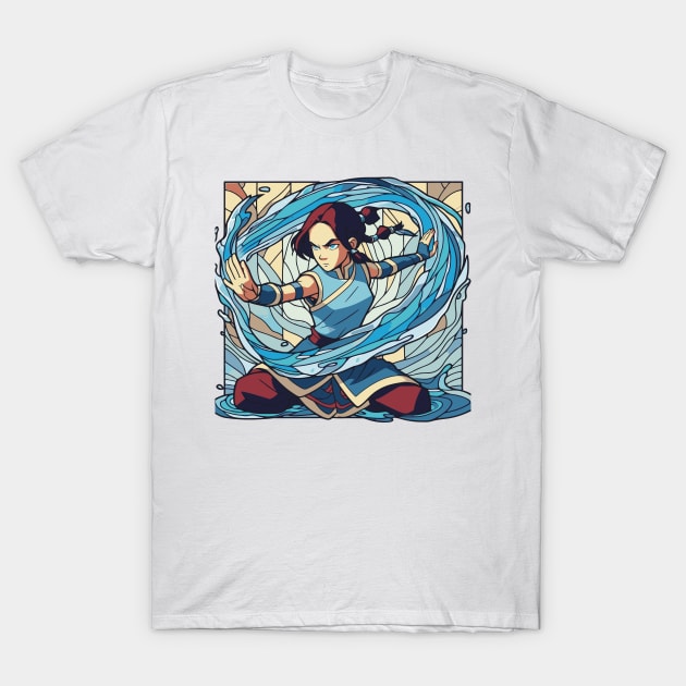 katara water tribe in battle position T-Shirt by whatyouareisbeautiful